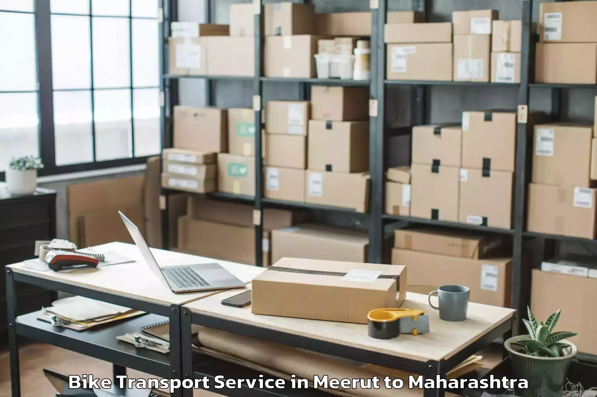 Leading Meerut to Ratnagiri Airport Rtc Bike Transport Provider